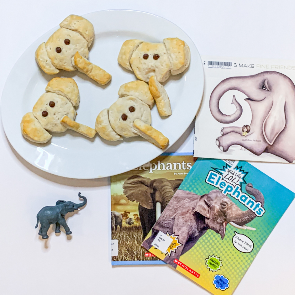 homeschool elephant mini lesson elephant snack