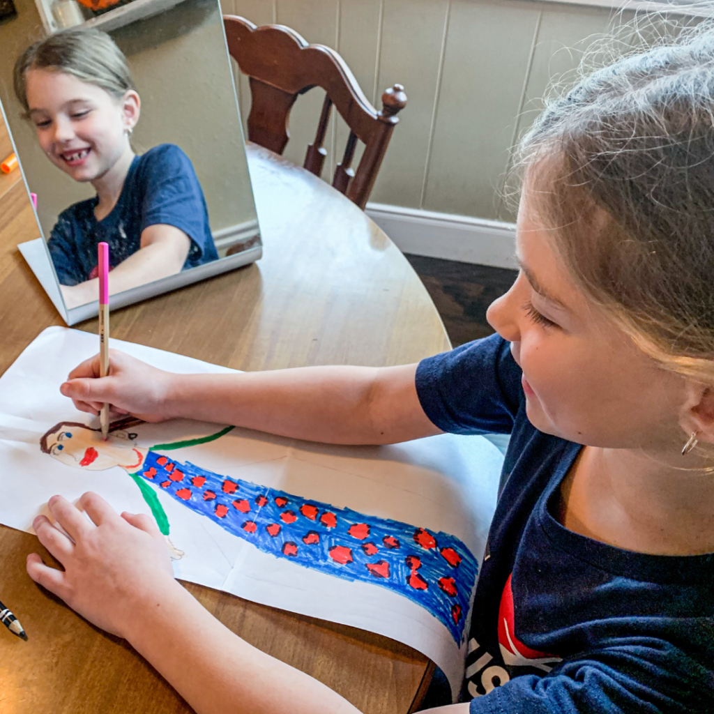 homeschool create a self portrait