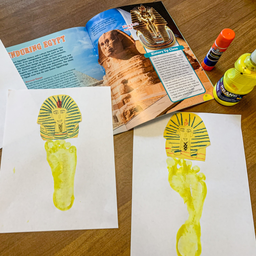 king tut footprint art