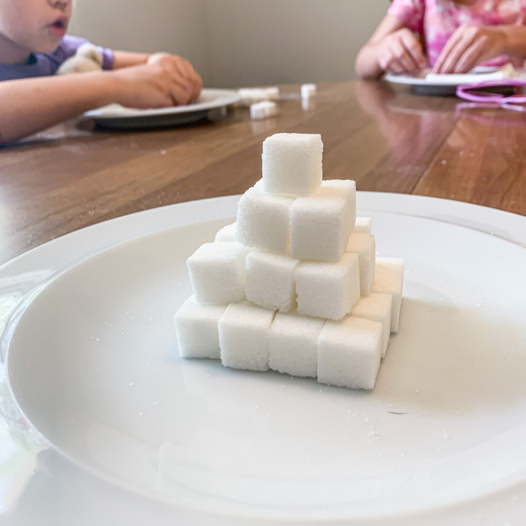 sugar cube pyramid