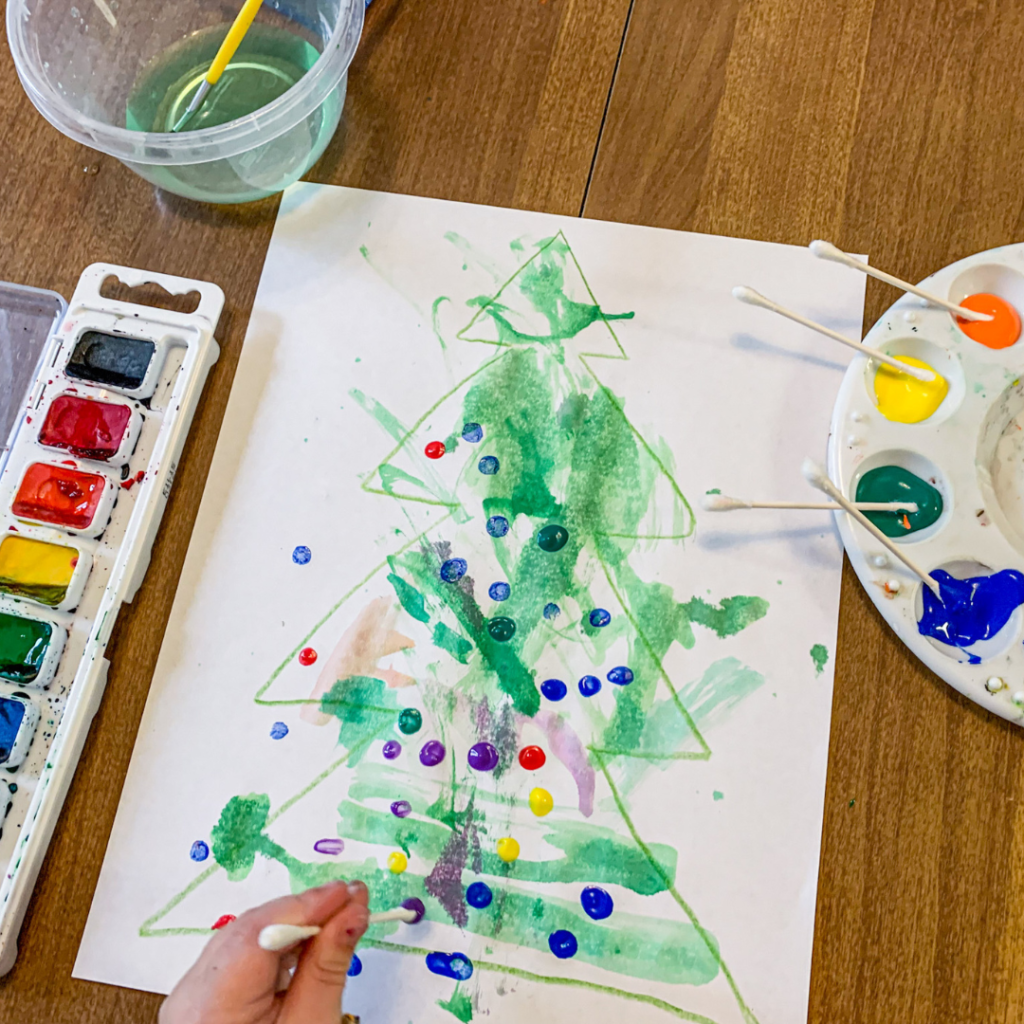 watercolor christmas tree