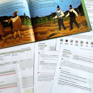 Thanksgiving picture book study with an open thanksgiving picture book