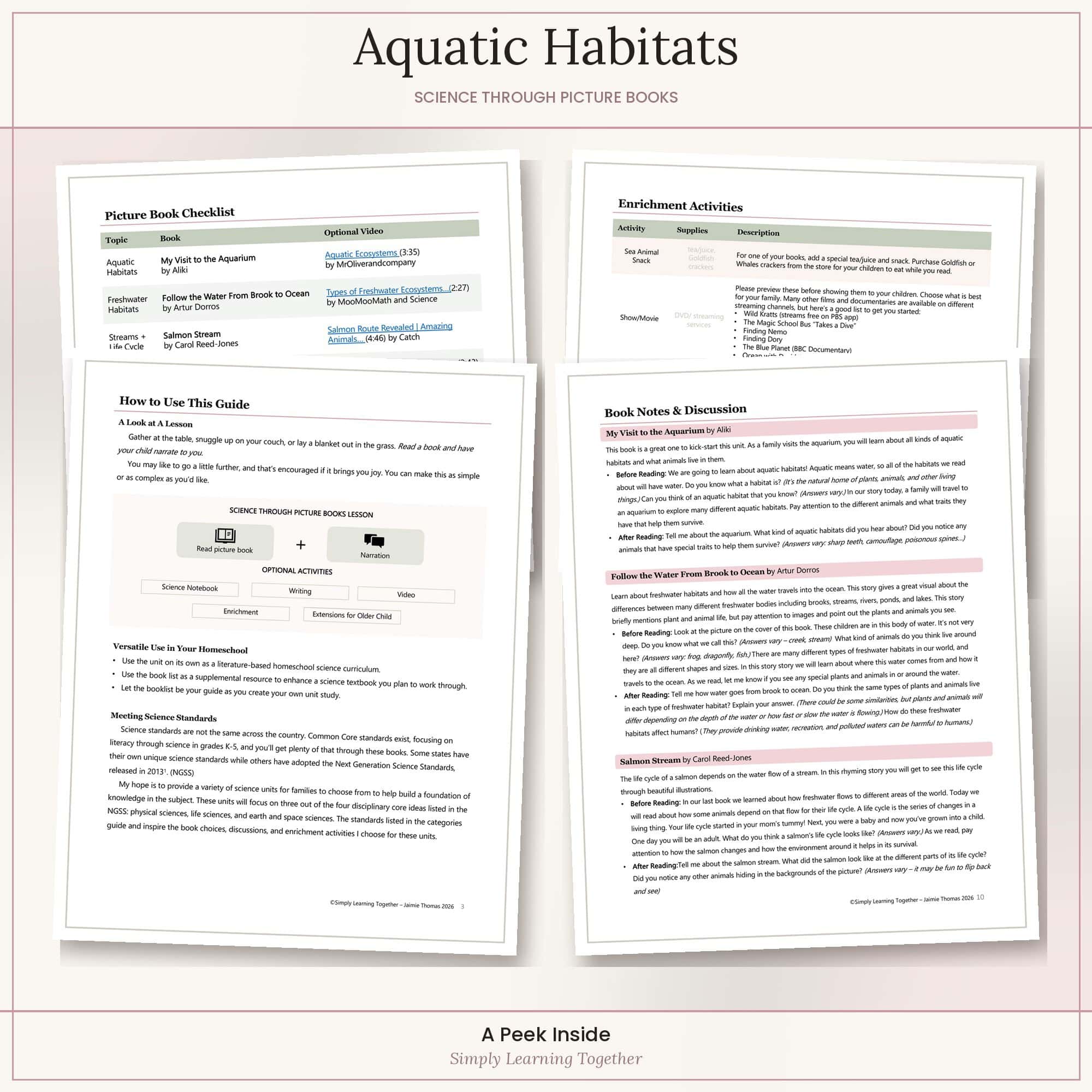 Aquatic Habitats | Science through Picture Books 2 aquatic habitats preview