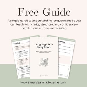 Free language arts teaching guide for understanding and teaching language arts naturally.