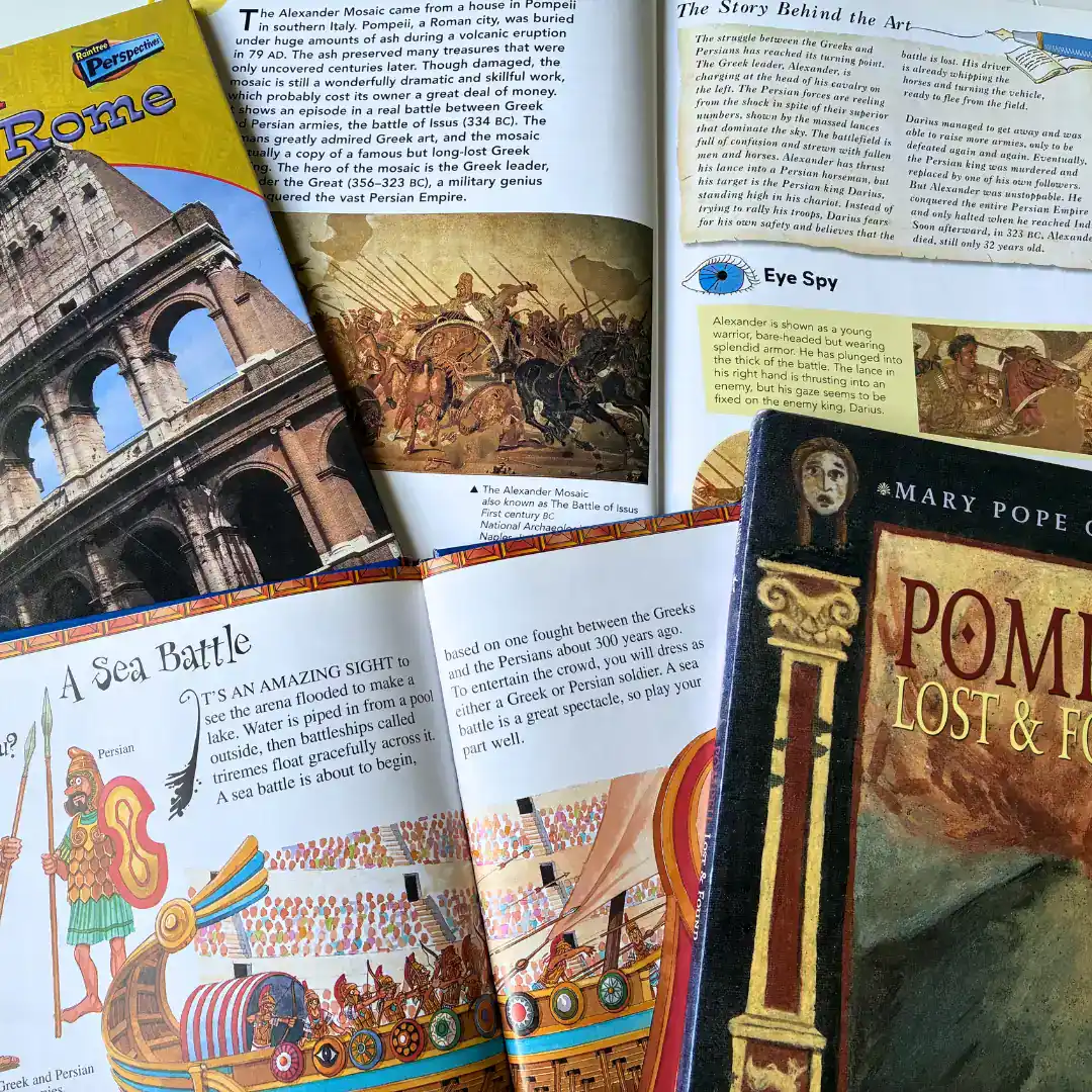 Teaching Ancient History Through Picture Books Ancient History picture books with illustrations.